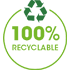 100% recyclable