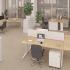 Bureau bench open-space avec convivialité latérale plateau mélaminé érable accessoires inclus - gamme achard - France bureau