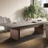 Bureau de direction haut de gamme bois similicuir, gamme Alserio - France Bureau