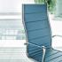Fauteuil de direction Aspen bleu, vue de dos, structure chromée - France Bureau