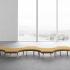 Canapés modulaires similicuir différentes compositions piétement acier, gamme Atrato - France Bureau