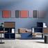 Meuble de bureau à tiroirs ouvert ou avec porte, finitions laquées, gamme Balbi - France Bureau