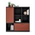 Meuble de bureau à tiroirs ouvert ou avec porte, finitions laquées, gamme Balbi - France Bureau