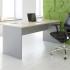 Bureau droit avec pieds panneaux structure grises - Gamme Banyoles - France bureau