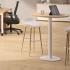 Tabouret haut pieds bois coque ABS moulé, gamme Canche - France Bureau