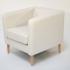 Fauteuil d\'accueil en tissu pieds bois, gamme Canigo fauteuil - France Bureau