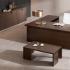Table de réunion en finition bois, table droit ou sur retour, gamme Dièdre - France Bureau