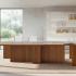 Table de réunion en finition bois, table droit ou sur retour, gamme Dièdre - France Bureau