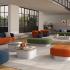 Canapés modulables confortable en tissu, gamme Emerald - France Bureau
