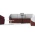 Canapés modulaires avec ou sans dossier bicolore tissu similicuir, gamme Flexal - France Bureau