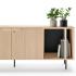 Crédence de bureau avec portes en bois ou en verre, gamme Galindo, France Bureau