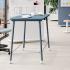 Table haute mobile sur roulettes avec plateau mélaminé et structure en métal - Gamme Gargano haut - France Bureau