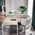 Bureau individuel avec retour plateau mélaminé orme blanchi pieds acier blanc avec caisson rangement - gamme Hudson - France Bureau