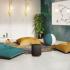 Siège alternatif en tissu bicolore, léger, mobile et ergonomique, idéal open-space, gamme Knob - France Bureau