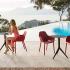 Mobilier extérieur empilable, structure monobloc en polypropylène coloré, parfait pour terrasse professionnelle, gamme Ladoga - France Bureau