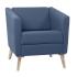 Fauteuil d\'accueil en tissu Xtreme Martinique avec option pieds bois, Fabrication Française, gamme Laïta - France Bureau