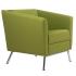Fauteuil d\'accueil en tissu Xtreme appledore pieds métal chromé, Fabrication Française, gamme Laïta - France Bureau