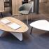 Tables basses gigognes bureau lounge mélaminé bois et blanc, gamme Loire - France Bureau