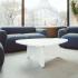 Table basse mélaminé blanc collégiale espace lounge détente, gamme Loire - France Bureau