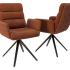 Fauteuil d\'accueil pivotant tout rembourrée avec accoudoirs - Gamme Melkki - France Bureau