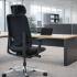 Siège de bureau ergonomique avec dossier résille et assise rembourrée - Gamme Michigan - France Bureau