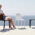 Chaise d\'extérieur design polypropylène blanche ou noir, avec ou sans accoudoirs - gamme Odin - France Bureau