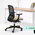 Siège de bureau ergonomique dossier résille assise en tissu sable, gamme Ostara - France Bureau