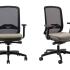 Siège de bureau à roulette dossier résille et assise en tissu sable, gamme Ostara - France Bureau