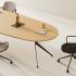 Table de réunion ovale ou tonneau en mélaminé ou bois, gamme Parcines, France Bureau