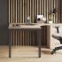 Bureau individuel plateau mélaminé pieds droits métal, gamme Pradella - France Bureau