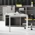 Bureau modulable individuel avec plateau mélaminé, gamme Roc - France Bureau