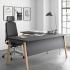 Bureau individuel pieds bois, métal ou bois/métal, gamme Sabocos - France Bureau