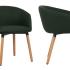Fauteuil d\'accueil 4 pieds bois ou métal avec assise et dossier rembourrés - Gamme Samsari - France bureau