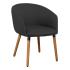 Fauteuil d\'accueil 4 pieds bois ou métal avec assise et dossier rembourrés - Gamme Samsari - France bureau