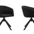 Fauteuil de réunion avec base pyramidale sur patin ou base 5 branches sur roulettes, assise et dossier rembourrés - Gamme Samsari Meet - France Bureau