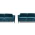 Canapé accueil 2 ou 3 places tissu bleu piétement chromé, coussin assise et dossier amovible - Fabrication Française - gamme Santerno - France Bureau