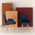 Fauteuil d\'accueil pieds bois hêtre avec accoudoirs en tissu ou cuir, gamme Sotara - France Bureau