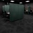 Cloison acoustique amovible séparation bureau et bruit, coloris vert sapin et piétement en T épaisseur 30 ou 50 mm - gamme Spitz - France Bureau