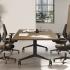 Table pliante plateau rabattant sur roulettes sur patins, gamme Strobel - France Bureau