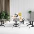 Table pliante plateau rabattant sur roulettes sur patins, gamme Strobel - France Bureau