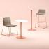 Tabouret haut monochrome avec une coque tapisse - GAMME TARO - France Bureau
