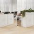 Armoires de bureau en bois, portes battantes bois ou verre, gamme Tirso - France Bureau