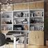 Armoires de bureau en bois, portes battantes bois ou verre, gamme Tirso - France Bureau