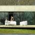 Canapé fauteuil table design lounge utilisation extérieur terrasse en polyéthylène blanc, gamme Vanda - France Bureau
