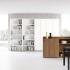 Armoire avec rangement et portes battantes haute et basse - structure mélaminé blanche ou en chêne naturel gamme XXL - France Bureau