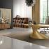 Bureau de direction design par Karim Rashid, structure laqué brillant fleur d\'oranger - gamme Zero, France Bureau